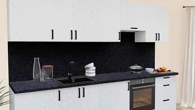 Кухня на заказ Пиксель белый